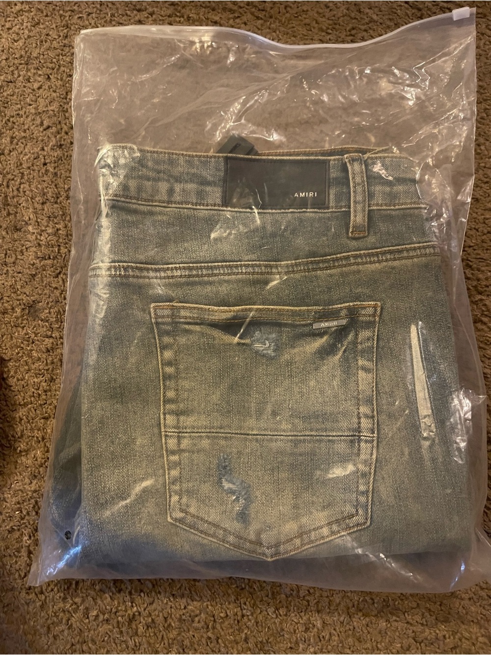 AMIRI Men's Light Blue Slim Straight Jeans
